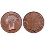 1837 Queen Victoria, Accession, copper medal, by W. Wyon, bust left, reverse: legend within oak