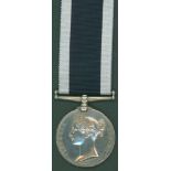 Victorian Long Service Naval Medal to Benjamin Webber. He served as a carpenter on H.M.S.