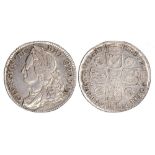 1743 shilling, old head, roses, GVF with attractive light tone. S3702.