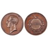 1851 The Great Exhibition, an exhibitor's medal of local interest, copper, by W. Wyon, bust of