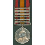 Queen's South Africa Medal, clasps Belmont, Modder River, Driefontein, Johannesburg, Diamond Hill,
