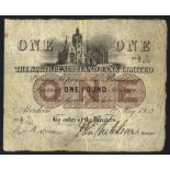 North of Scotland Bank Ltd £1, dated 1st May 1902, series A/S 9/555, Pick S620, fine and scarce. (