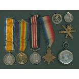 Group of four - Military Medal Geo V Medal to 24323 Pte. W. Middlemas, 151/Coy M.G.C (Machine Gun