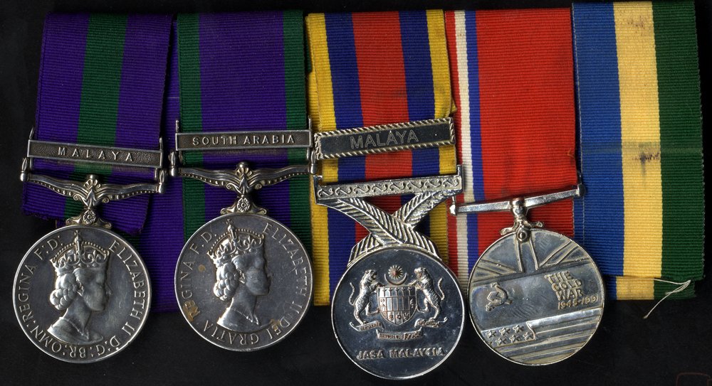 Group of four - General Service Medal, clasp Malaya to 4049919 LAC J. P. Hewitt, R.A.F, Campaign