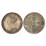 1859 'Gothic' florin, choice and practically UNC with lovely 'cabinet' tone, especially to the