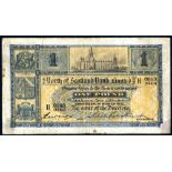 North of Scotland Bank Ltd £1, dated 1st March 1932, series H 0983/0463, Pick S639a, rust spots,