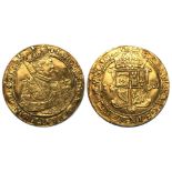 James VI gold unit (unite) second issue 1609-25, mm Thistle. Extremely fine & a very attractive