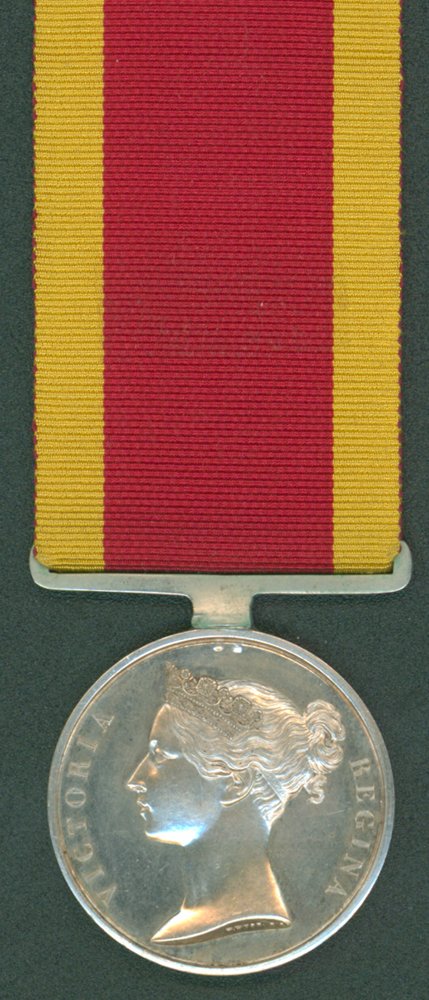 1st China War Medal 1842 to Omah Ali 2dc (2nd class) Stoker. This has a later Bombay style naming