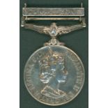 General Service Medal Eliz II, clasp Canal Zone to 22985945 Pte. J. Smith, AG.C. EF.