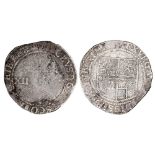 Shilling, 1st coinage, 2nd bust, mm Lis, fine but of porous appearance. S2646.