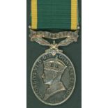 Territorial Efficiency Medal Geo VI to 4273198 Pte. E. Watson, Durham L/Inf. EF.