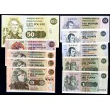 Clydesdale Bank Plc, £1 (2) dated 1982 & 1985, £5 (3) dated 1983, 1990 & 1994 £10 (3) dated 1997 &