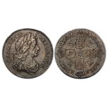 1681 sixpence, EF, the reverse a little better, with choice antique tone. Well struck with no points