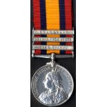 Queen's South Africa Medal, clasps Cape Colony, O.F.S, Transvaal to 7409 Pte. R. Nolan, 2nd Bttn,