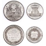 1855-56 Crimean War, white metal medals (2), by Messrs. Pinches, The Fall of Sebastopol & Peace,