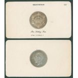 1927 proof crown, FDC with attractive light tone.