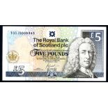 Royal Bank of Scotland £5, dated 6th February 2002, Queen's Golden Jubilee Commemorative, TQGJ