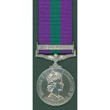 General Service Medal Eliz II, clasp Near East to 22847121 Spr. J. A. Emmott, R.E (Royal Engineers),