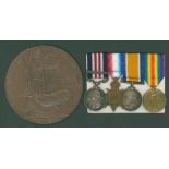 Group of five - Military Medal & bar, Trio - 1914/15 Star, BWM & Victory. MM named to 23082 L.Cpl W.