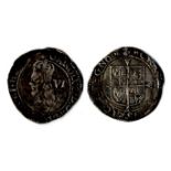 Sixpence, class 4.2, 'Aberystwyth' bust, mm Anchor (1638-9), double arched crown (late S2803), VF.
