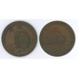 Davidson's Nile Medal in bronze as issued to Ratings i.e. none officer class in 1798. GVF.