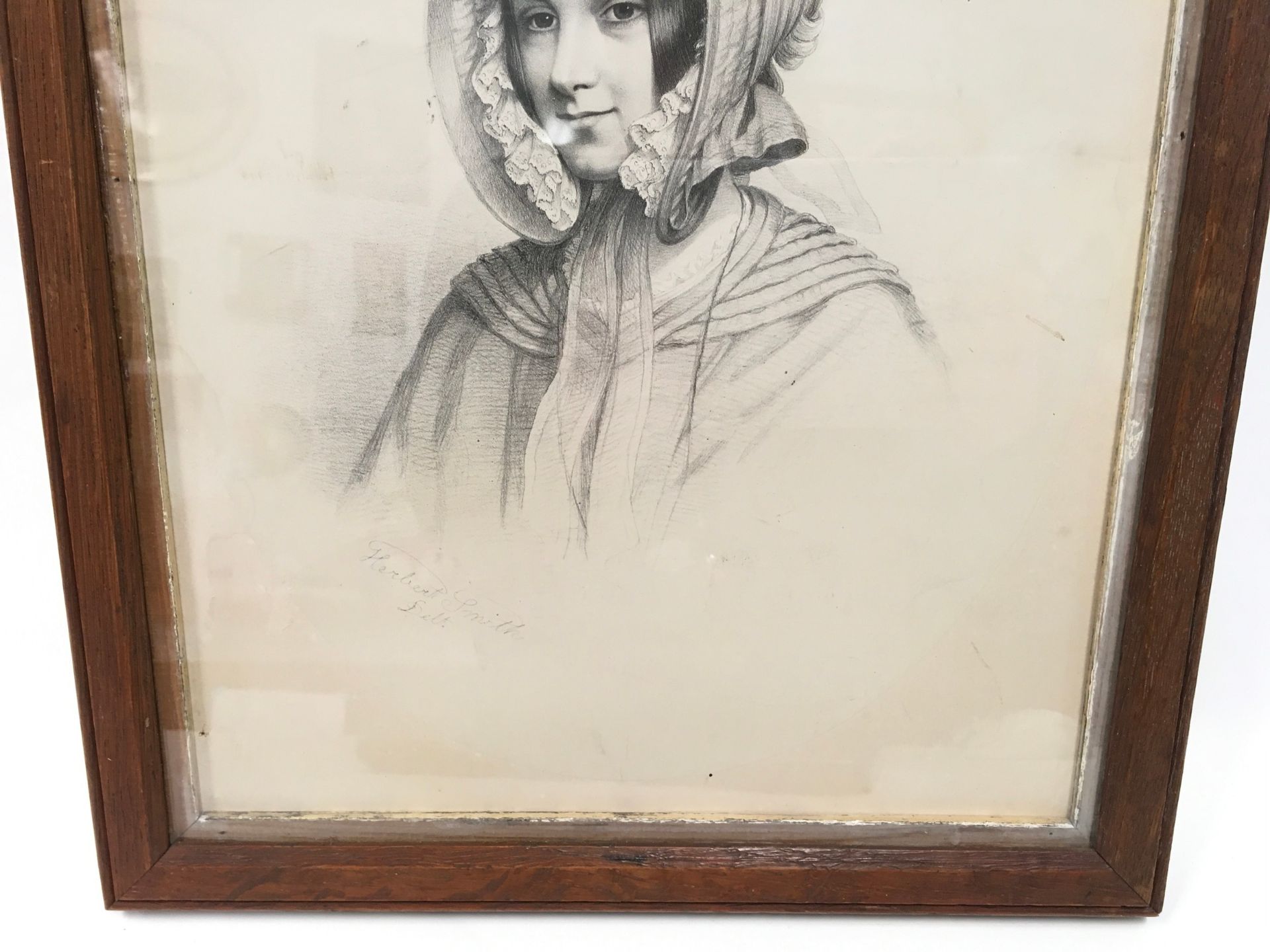 Herbert Luther Smith (1811-1870) framed and signed picture of a lady 44x35cm. - Image 2 of 5