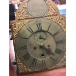 Antique long case clock movement, clock face signed Richard Simpson - Yarmouth. For restoration