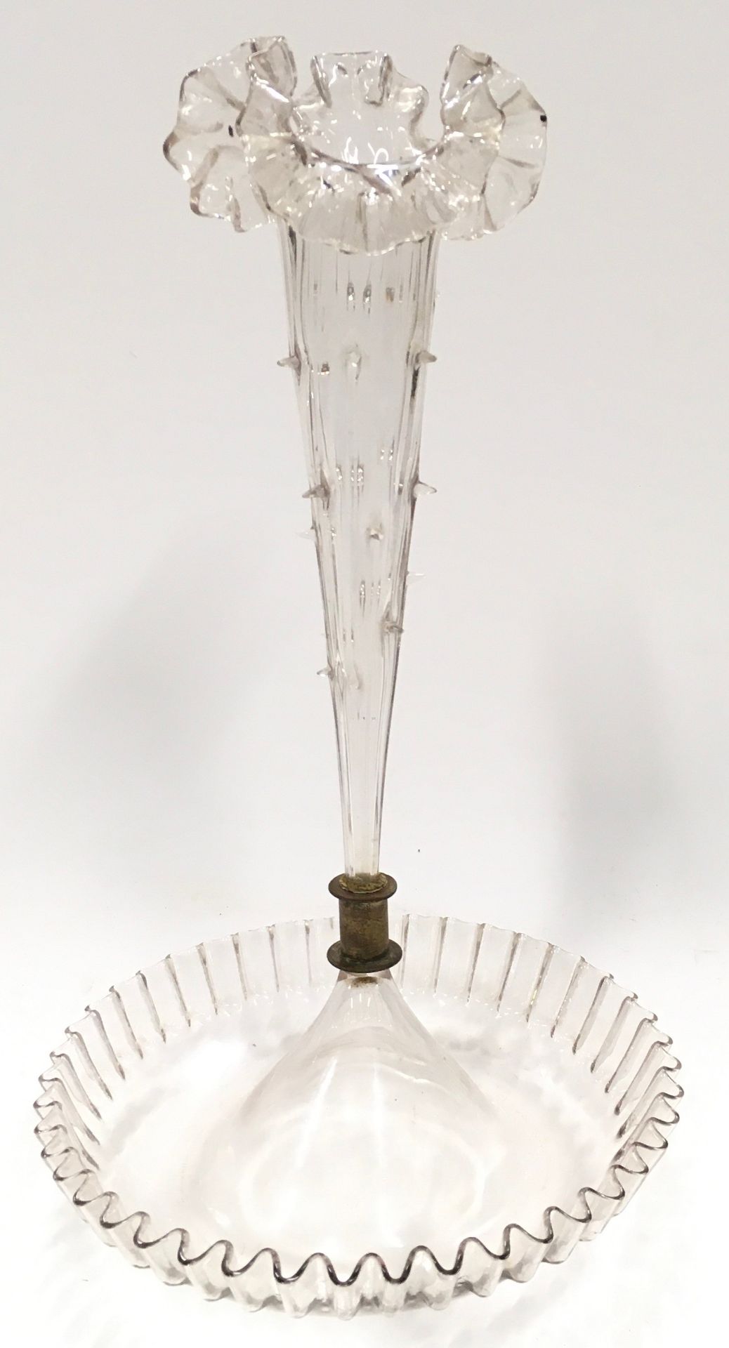 Victorian single stem epergne with thorn stem. - Image 2 of 5