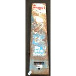 Vintage Wrigleys wall mounted chewing gum machine 90x20x10cm