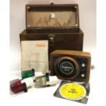 Vintage Seafarer MkIII multi-range echo sounder complete with accessories and user guide in wooden