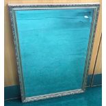 Large overmantle mirror in gilded frame. O/all size 32.5? x 22?.