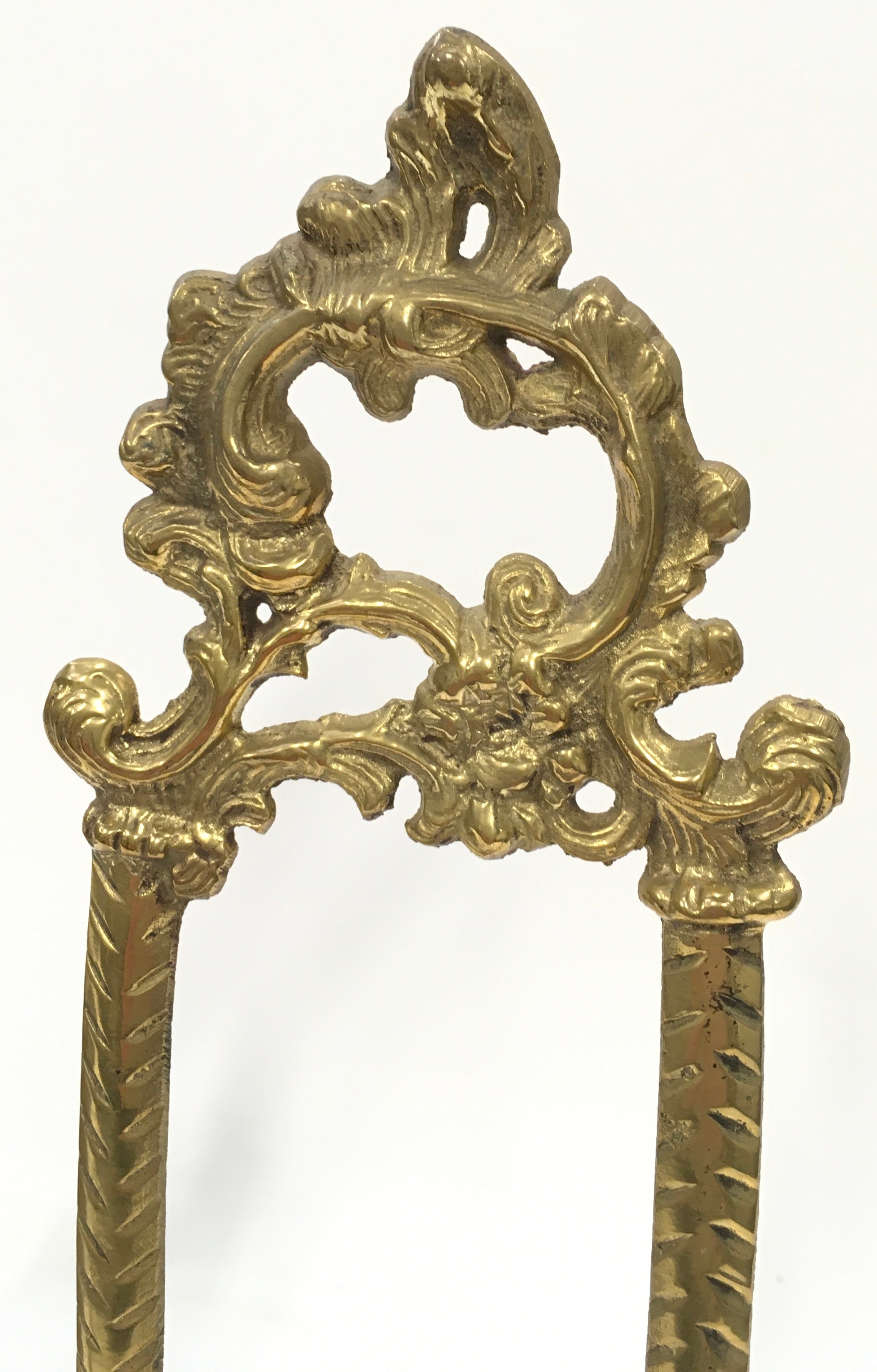 Rococo brass easel picture frame together with a Rococo style plated stand. - Image 3 of 5