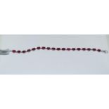 Silver 925 Ruby TGGC line bracelet - new.