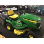 Direct from High Court Enforcement John Deere X300R sit on grass cutter with collection box no