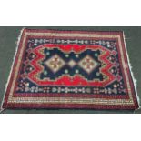 Small Afghan rug. 52? x 120?