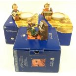 Three boxed Hummel items to include "Joyful Ashtray", "Let's Sing Ashtray" and "Little Concerto"