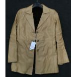 A gents Italian designer leather jacket approximate size S.