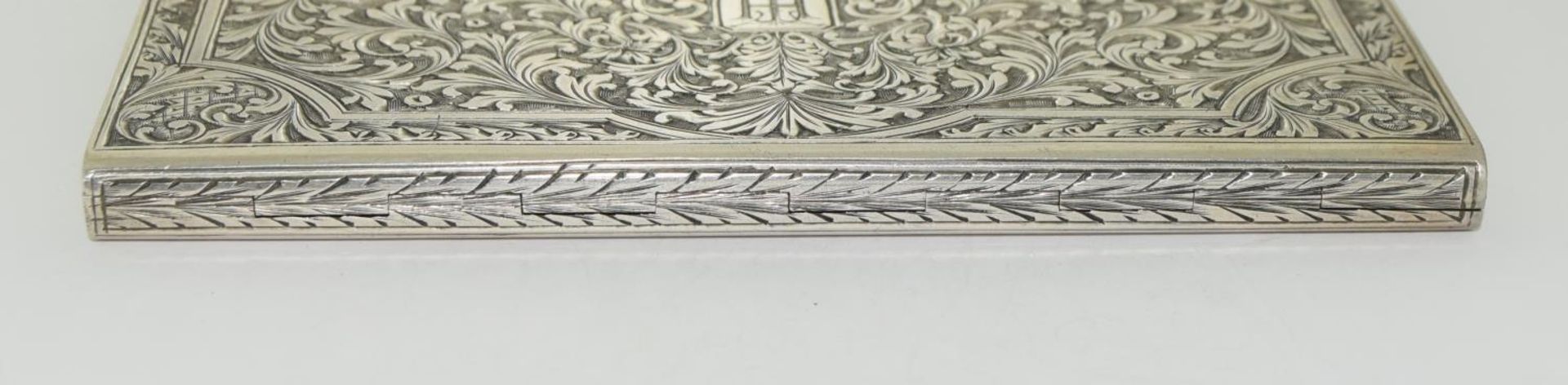 Silver cigarette case - 195g. Excellent condition. - Image 6 of 8
