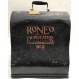 1920's Roneo Duplicator no.2 printing machine in tin carry case