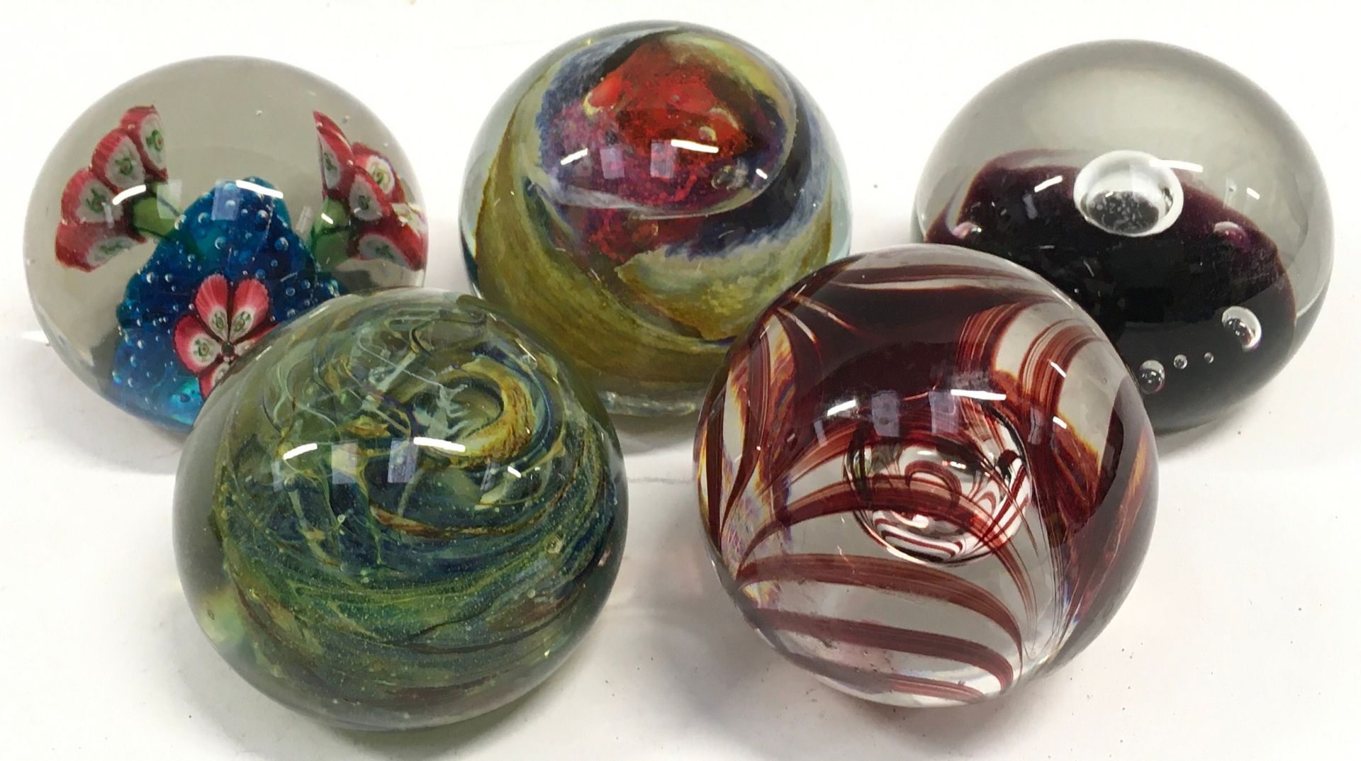 Collection of glass paperweights to include examples by Langham and Caithness - Image 2 of 3