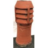 Vintage large terracotta chimney pot standing approx 29? tall