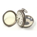 A silver hallmarked pocket watch.