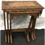 Nest of three antique indian/asian tables.