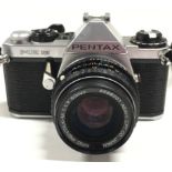 Vintage Pentax ME Super 35mm SLR with fitted Asahi Pentax -M 1:1.7 50mm prime lens