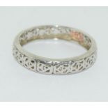 Clogau Royal Roses 9ct rose gold/silver ring. Size U.