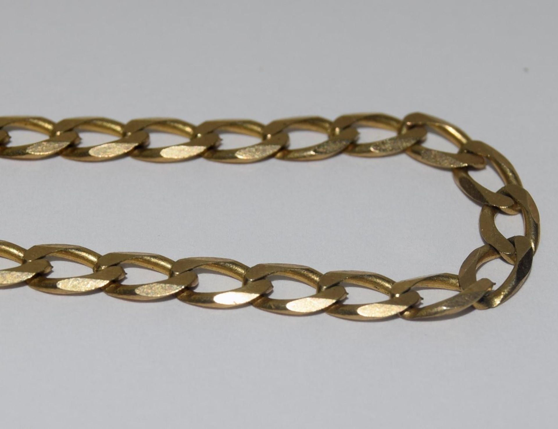 9ct gold flatlink chain 52cm long 10gm - Image 5 of 5