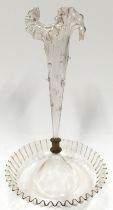 Victorian single stem epergne with thorn stem.