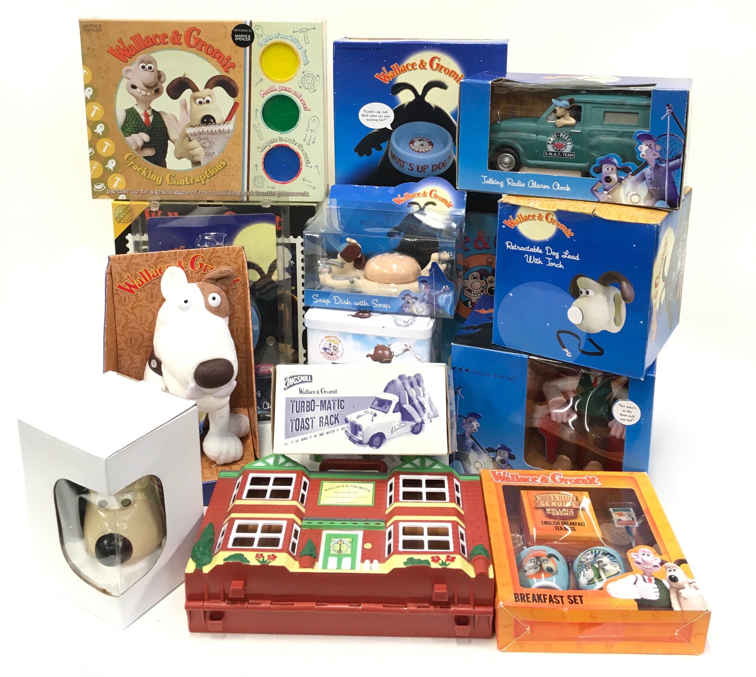 A large quantity of boxed Wallace & Gromit collectables to include toys and games (some still