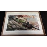 Terence Cuneo (1907-1996) "Castle on the Coast" July 1970 Limited Edition 445/500 print, framed &