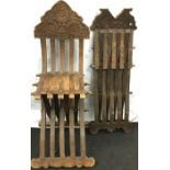 2 x Vintage slatted folding chairs in the Islamic style